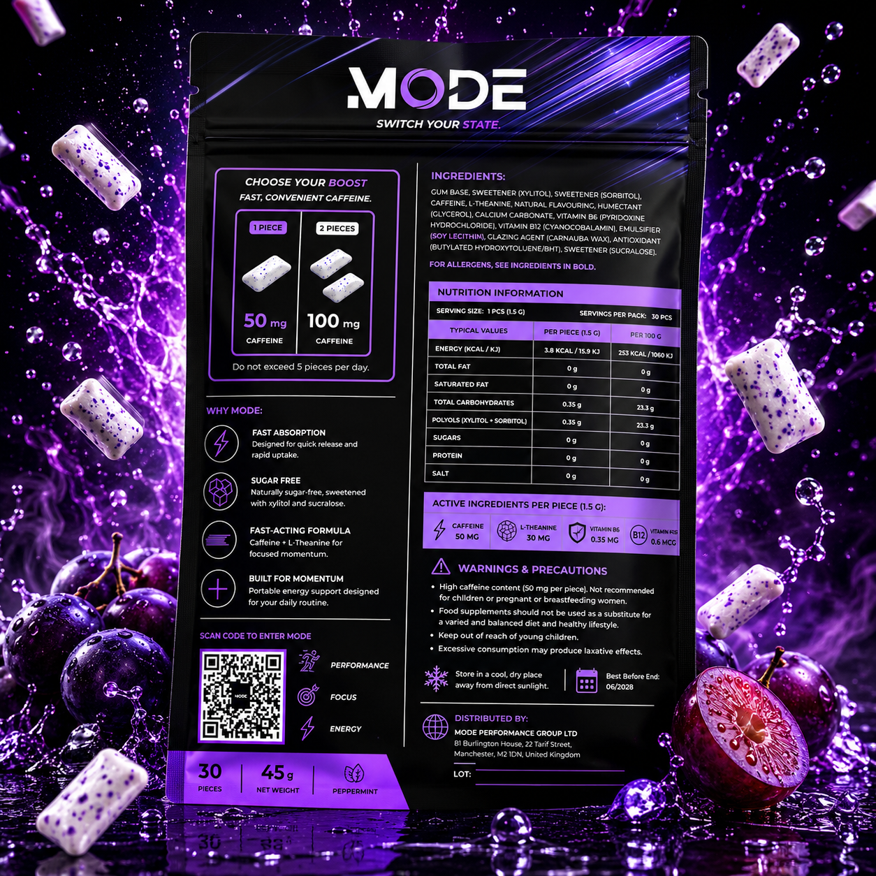 MODE Caffeine Gum