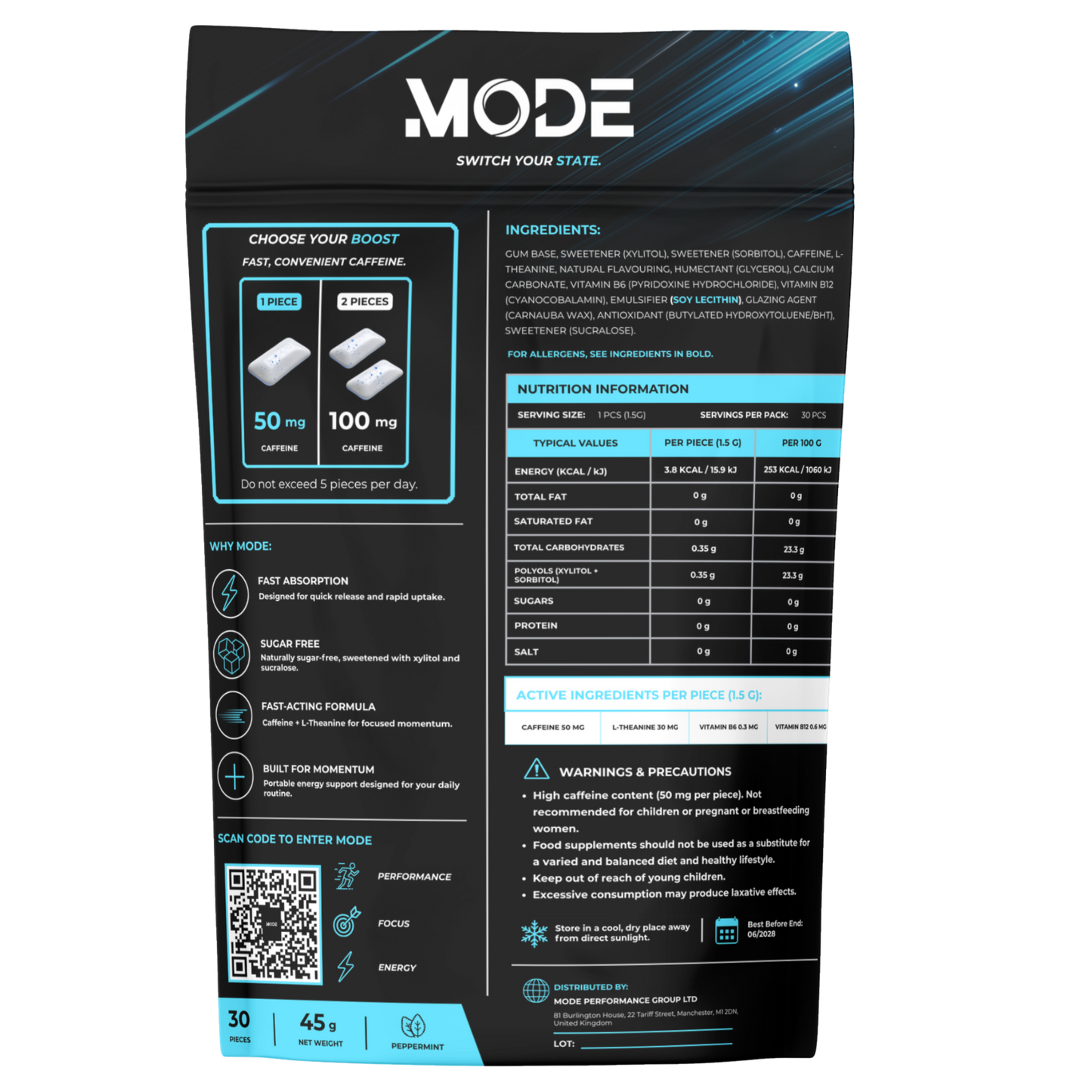 MODE Caffeine Gum
